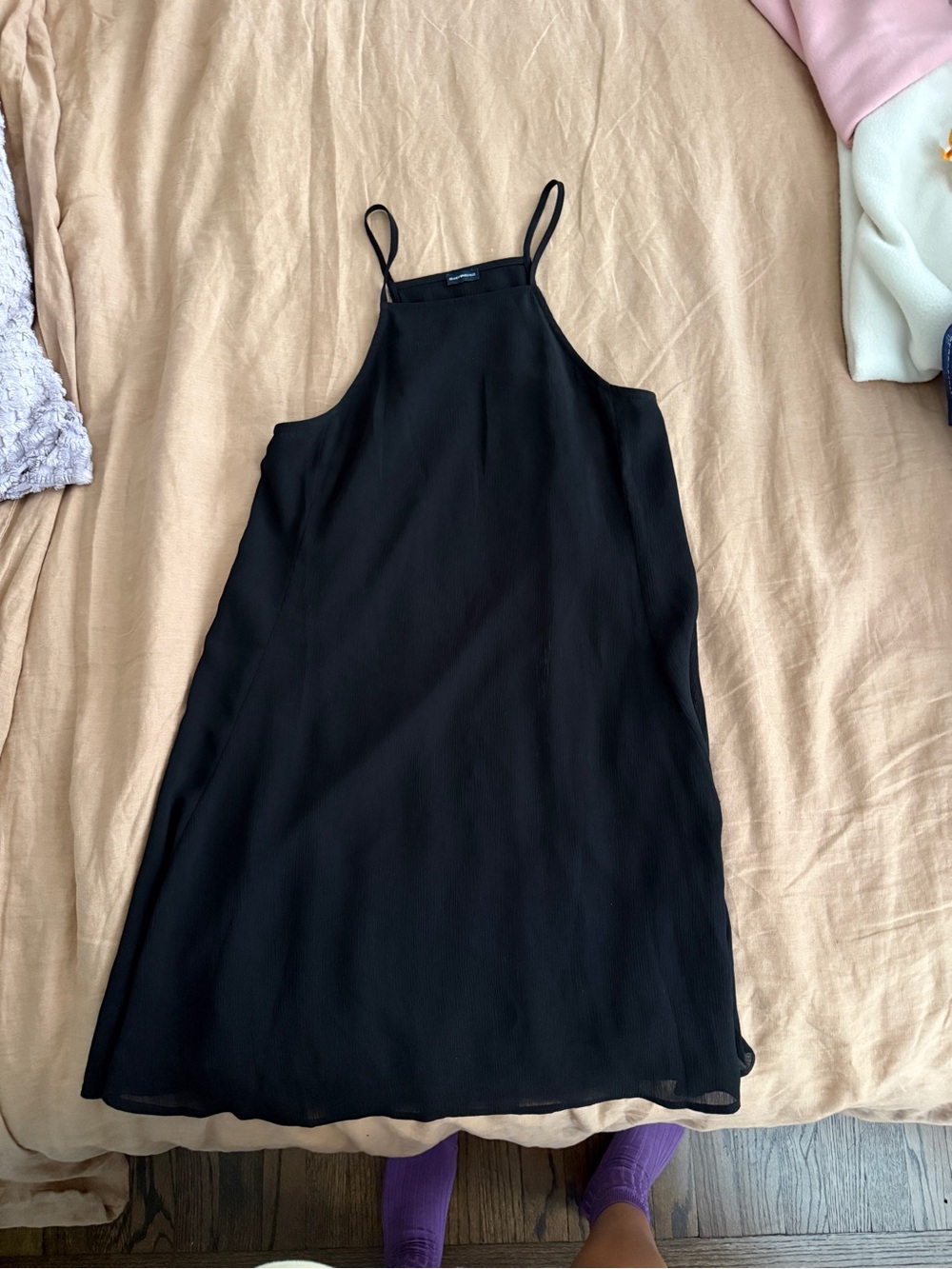 Brandy Melville Black Spaghetti Strap Slip Dress - Women